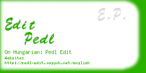 edit pedl business card
